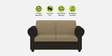 Snugy Fabric 2 Seater Sofa In Coffee & Mouse Finish