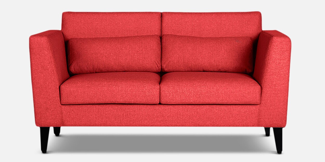 Buy Snoozepro Fabric 2 Seater Sofa in Omega Red Colour by Wakefit Online Modern 2 Seater Sofas