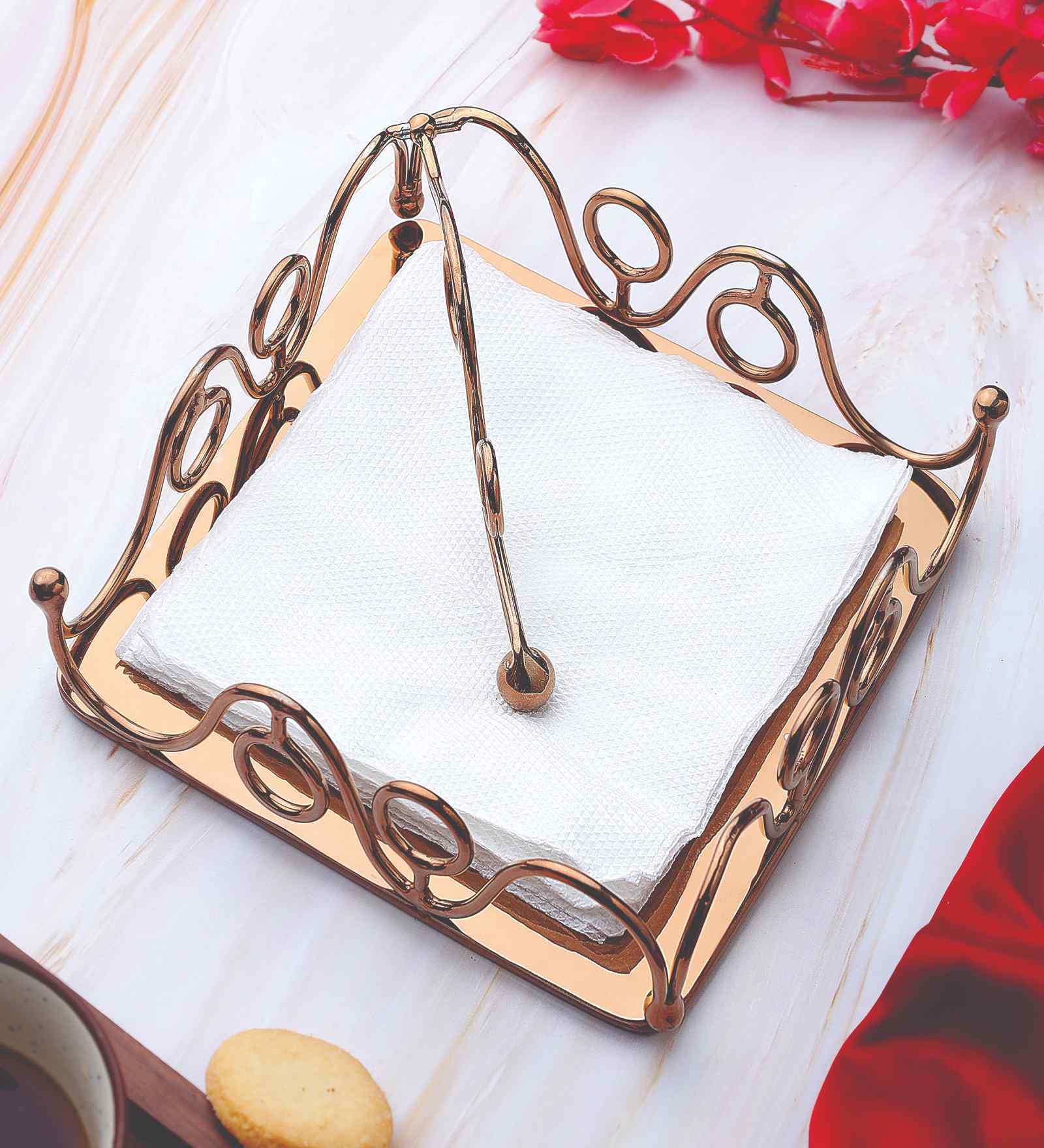 Snake Tissue Holder Rose Gold