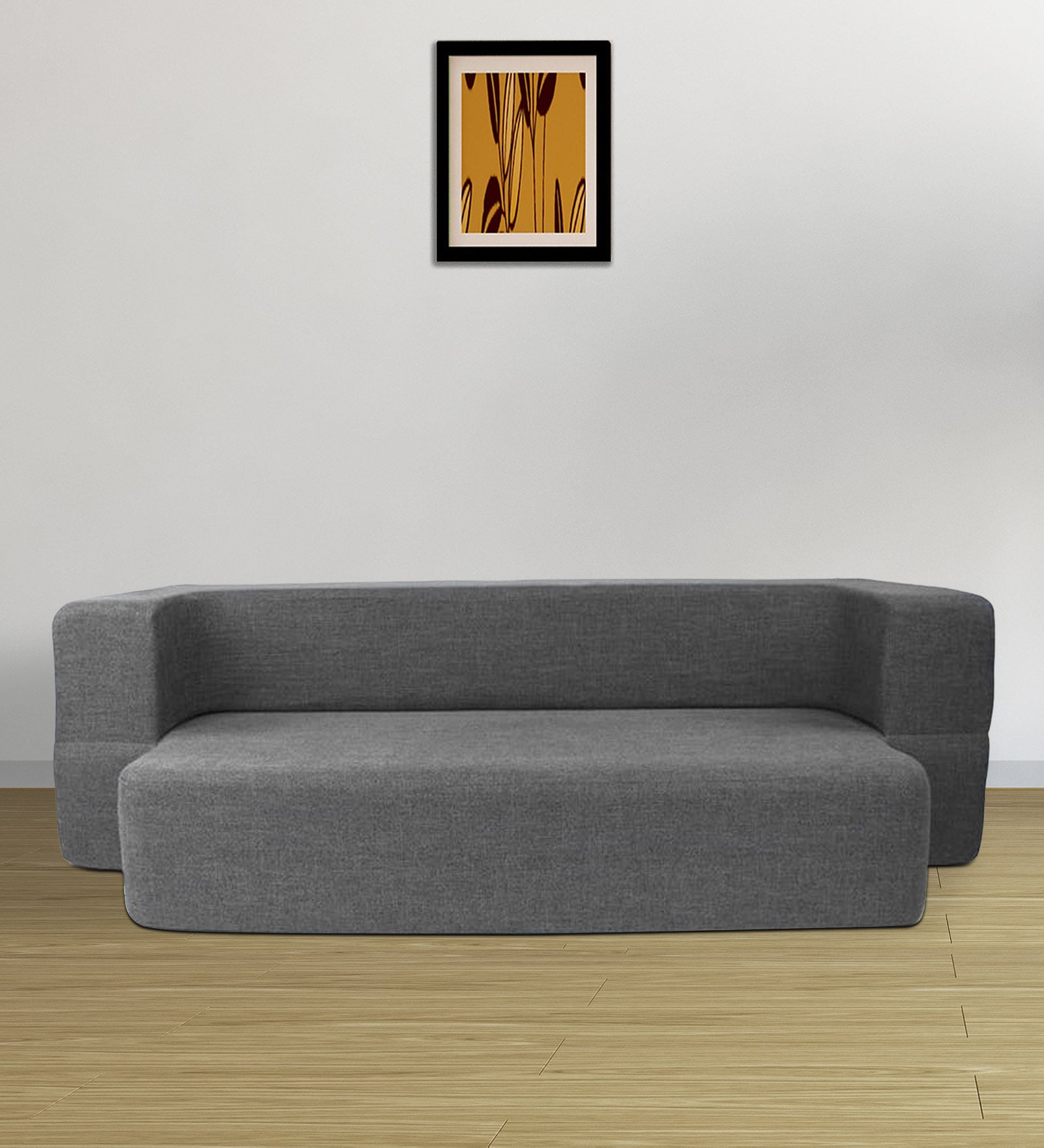 Snoozy 8 Inch Foam (75x36) In Grey Colour Single Size Sofa Cum Foldable Mattress