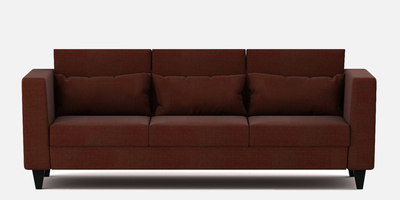 Nipul Fabric 3 Seater Sofa in Coffee Brown Colour