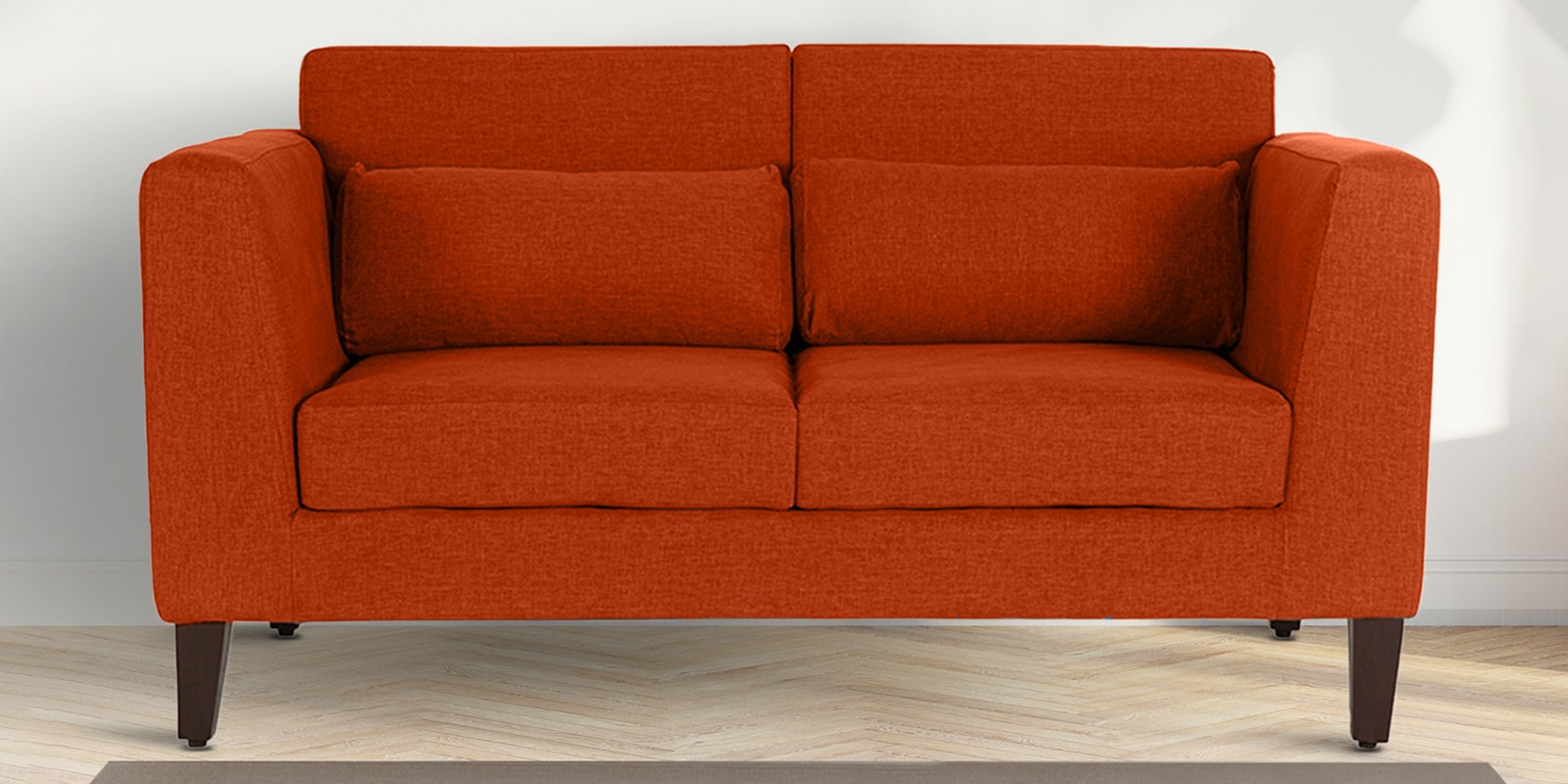 Snooze Fabric 2 Seater Sofa in Terracotta Colour