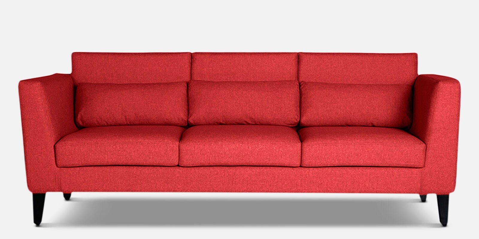 Buy Snoozepro Fabric 3 Seater Sofa in Omega Red Colour at 26 OFF by