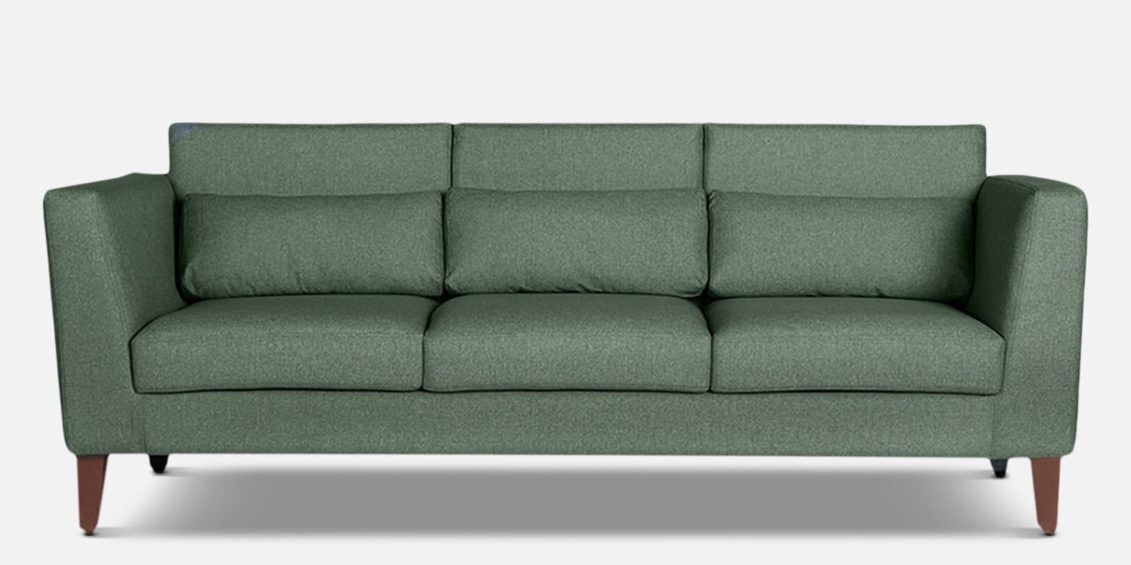 Buy Snoozepro Fabric 3 Seater Sofa in Omega Green Colour at 26 OFF by