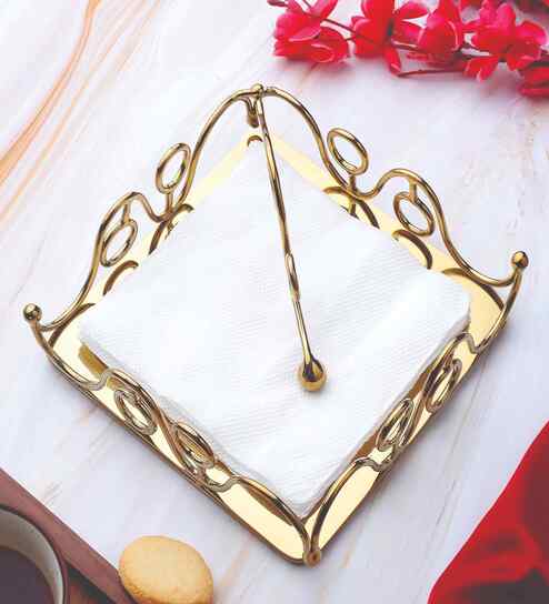 Snake Tissue Holder Gold