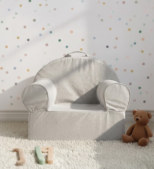 Snuggle Kids Lounge Chair In White Colour