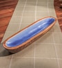 Snack Attack Acacia Wood Serving Plate with Enamel