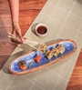Snack Attack Acacia Wood Serving Plate with Enamel