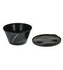 Snack Bowl With Lid Plastic 460 ml (Black)