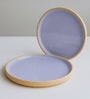 Lavendar And Cream Snack Plates Set of 6