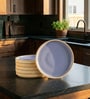 Lavendar And Cream Snack Plates Set of 6