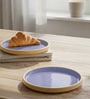 Lavendar And Cream Snack Plates Set of 6
