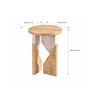 Snazzy Travertino And Muwnstone End Table In Matte Finish Snazzy Travertino And Muwnstone End Table In Matte Finish