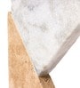 Snazzy Travertino And Muwnstone End Table In Matte Finish Snazzy Travertino And Muwnstone End Table In Matte Finish