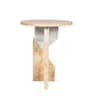 Snazzy Travertino And Muwnstone End Table In Matte Finish Snazzy Travertino And Muwnstone End Table In Matte Finish