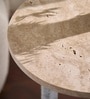 Snazzy Travertino And Muwnstone End Table In Matte Finish Snazzy Travertino And Muwnstone End Table In Matte Finish