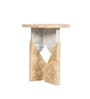 Snazzy Travertino And Muwnstone End Table In Matte Finish Snazzy Travertino And Muwnstone End Table In Matte Finish