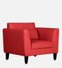 Snoozepro Fabric 1 Seater Sofa in Omega Red Colour