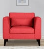 Snoozepro Fabric 1 Seater Sofa in Omega Red Colour