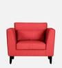 Snoozepro Fabric 1 Seater Sofa in Omega Red Colour