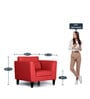 Snoozepro Fabric 1 Seater Sofa in Omega Red Colour