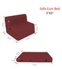 Acum 8 Inch Foam (72x36) In Maroon Colour Single Size Sofa Cum Foldable Mattress