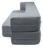 Snoozy 8 Inch Foam (75x36) In Grey Colour Single Size Sofa Cum Foldable Mattress