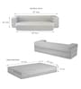 Snoozy 8 Inch Foam (75x36) In Grey Colour Single Size Sofa Cum Foldable Mattress