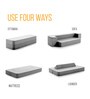 Snoozy 8 Inch Foam (75x36) In Grey Colour Single Size Sofa Cum Foldable Mattress