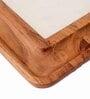 Snow Forest Brown & White Wood & Marble  Serving Tray