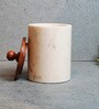 Snow Forest 500ml Brown & White Marble & Wood Storage Jar