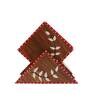 Snow Leaf Brown & White Sheesham Wood (Set of 4) Table Coaster