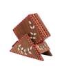 Snow Leaf Brown & White Sheesham Wood (Set of 4) Table Coaster