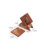 Snow Leaf Brown & White Sheesham Wood (Set of 4) Table Coaster