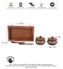 Snow Leaf Brown & White Sheesham Wood 2 Pcs Condiment Jar with Tray & Spoon Snow Leaf Brown & White Sheesham Wood 2 Pcs Condiment Jar with Tray & Spoon