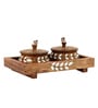Snow Leaf Brown & White Sheesham Wood 2 Pcs Condiment Jar with Tray & Spoon Snow Leaf Brown & White Sheesham Wood 2 Pcs Condiment Jar with Tray & Spoon