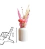 Snow White Vase With Aroma Bunch