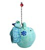 Snowy Abode Sky Blue Terracotta Bird House