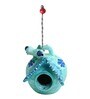 Snowy Abode Sky Blue Terracotta Bird House