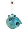 Snowy Abode Sky Blue Terracotta Bird House