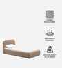 Snuggle Boucle Kids Toddler Bed With Box Storage In Dark Beige Colour