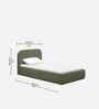 Snuggle Boucle Kids Toddler Bed With Hydraulic Storage In olive Colour