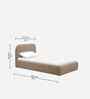 Snuggle Boucle Kids Twin Bed With Box Storage In Beige Colour