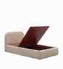 Snuggle Boucle Kids Twin Bed With Box Storage In Cream Colour