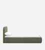 Snuggle Boucle Kids Twin Bed With Box Storage In olive Colour