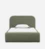 Snuggle Boucle Kids Twin Bed With Box Storage In olive Colour