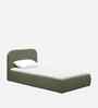 Snuggle Boucle Kids Twin Bed With Box Storage In olive Colour