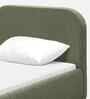 Snuggle Boucle Kids Twin Bed With Box Storage In olive Colour