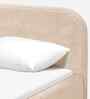 Snuggle Boucle Kids Twin Bed With Hydraulic Storage In Cream Colour