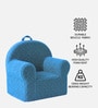 Snuggle Faux Fur Kids Lounge Chair In Blue Colour Snuggle Faux Fur Kids Lounge Chair In Blue Colour